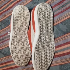 New Puma Clyde Script Sneakers Men's Size 10 Ribbon Red White 351907